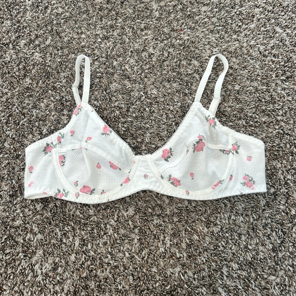 Other - Floral White Bra